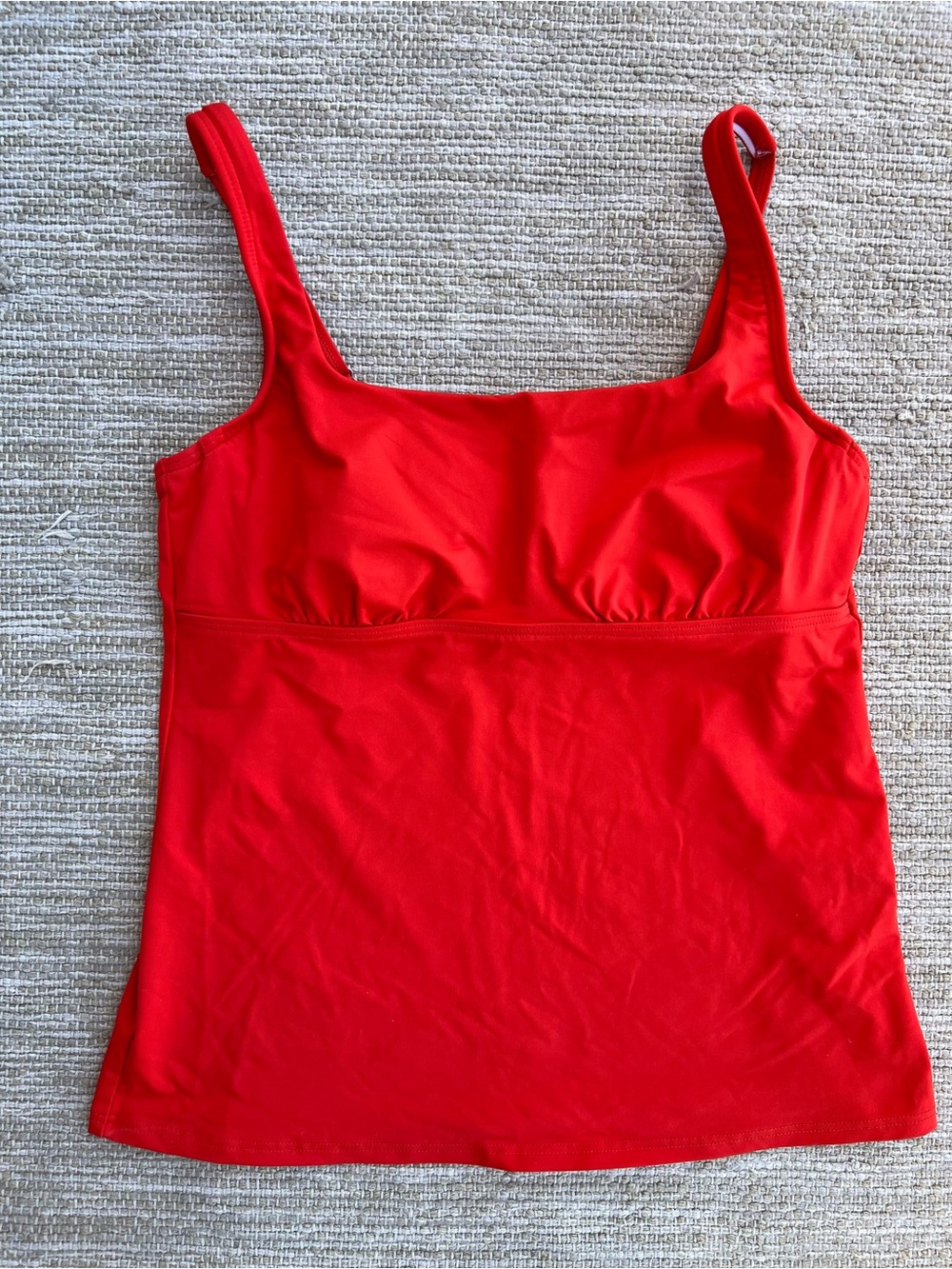 Lands' End Bright Red Orange Underwire Tankini Tankini Tank Top size 8